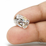 Custom jewelry elongated cushion colorless moissanite 4.30 ct omc