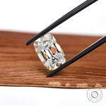 4.30 ct Old mine cut elongated cushion moissanite with vintage bar culet