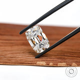 4.30 ct Old mine cut elongated cushion moissanite with vintage bar culet