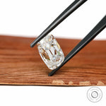 4.30 ct Antique elongated cushion moissanite with bar culet brilliance