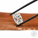 Elongated cushion moissanite 4.30 ct colorless antique cut loose stone