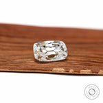 Vintage old mine cut elongated cushion moissanite 4.30 ct colorless stone
