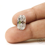 Loose 3.80 ct elongated cushion old mine cut colorless moissanite stone