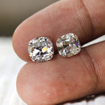 Old mine cut 4 CT colorless elongated cushion moissanite loose stone