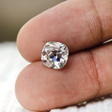 Vintage-inspired 4 CT colorless moissanite elongated cushion, old mine cut