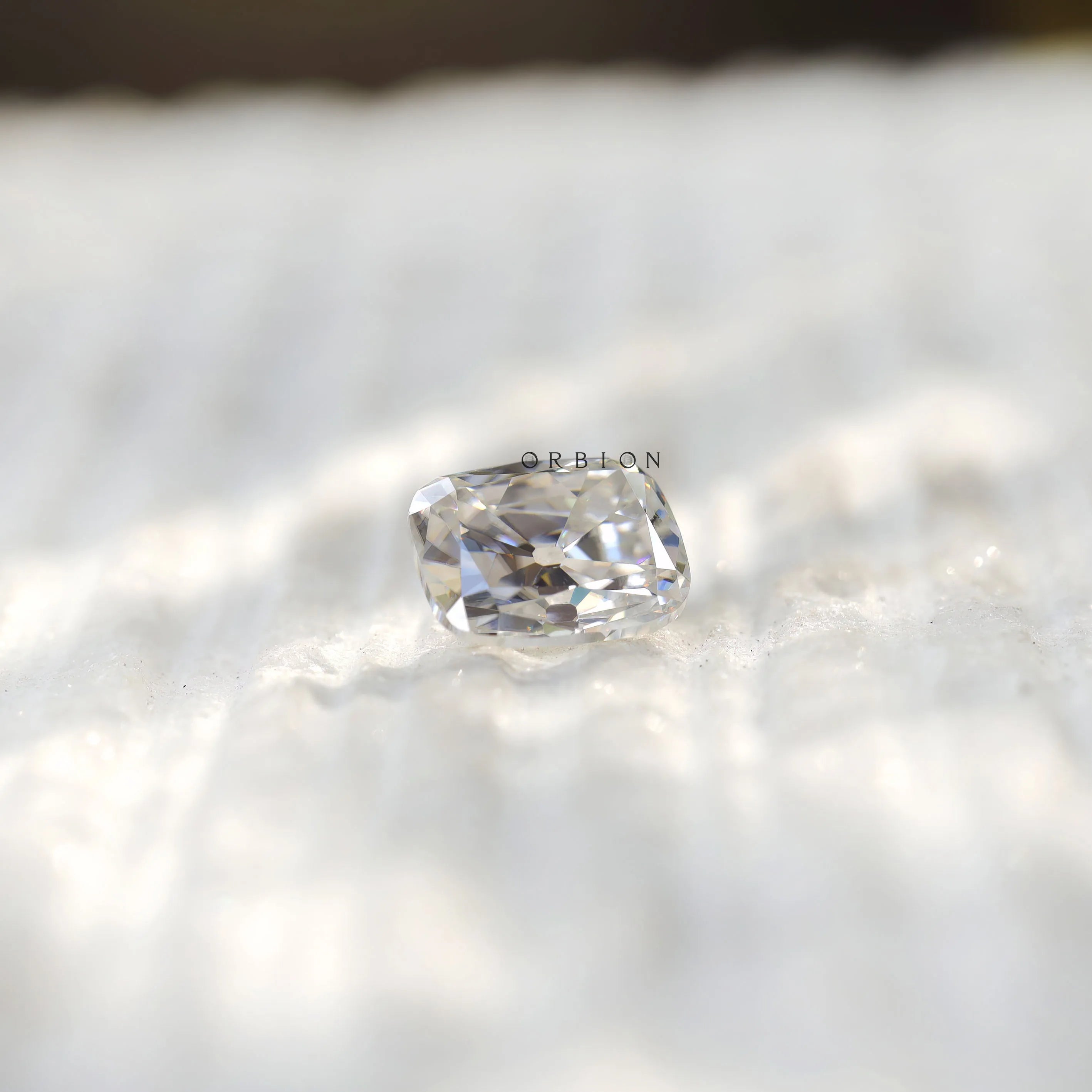 Antique cut 2.40 CT elongated cushion moissanite stone, loose gemstone