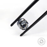 1.20 ct Elongated cushion dark grey moissanite old mine cut loose gemstone