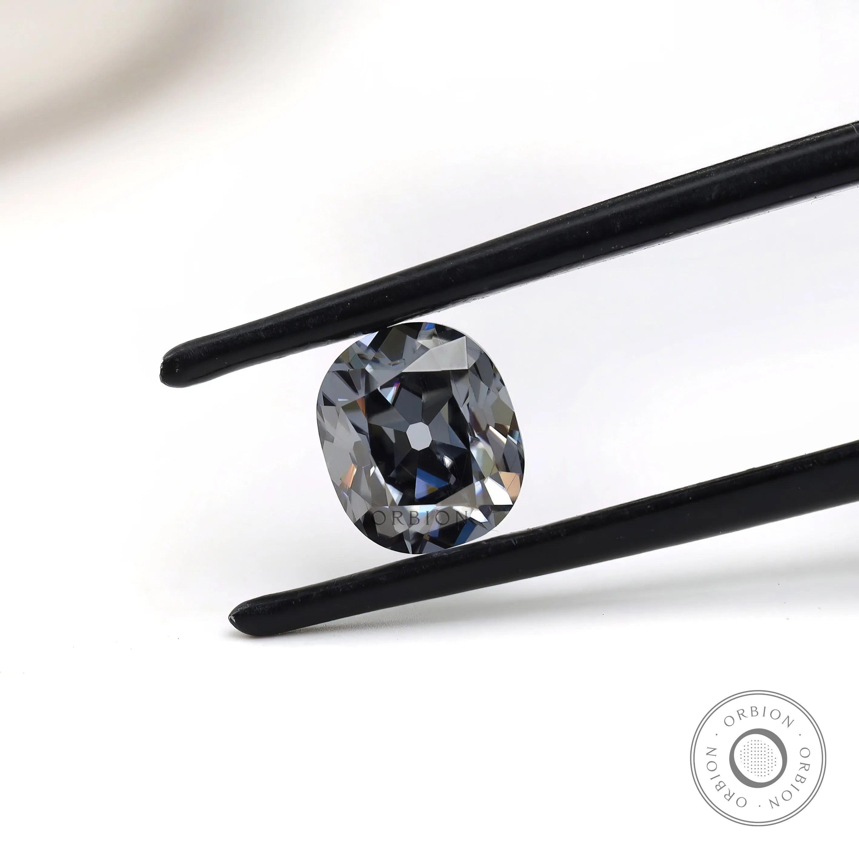 1.20 ct Grey moissanite elongated cushion antique cut loose gem