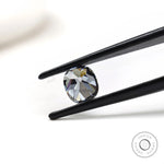 Elongated cushion moissanite 1.20 ct in deep grey tone old mine faceting