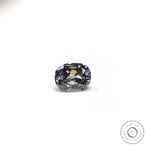 1.20 ct Loose dark grey moissanite with elongated cushion vintage cut