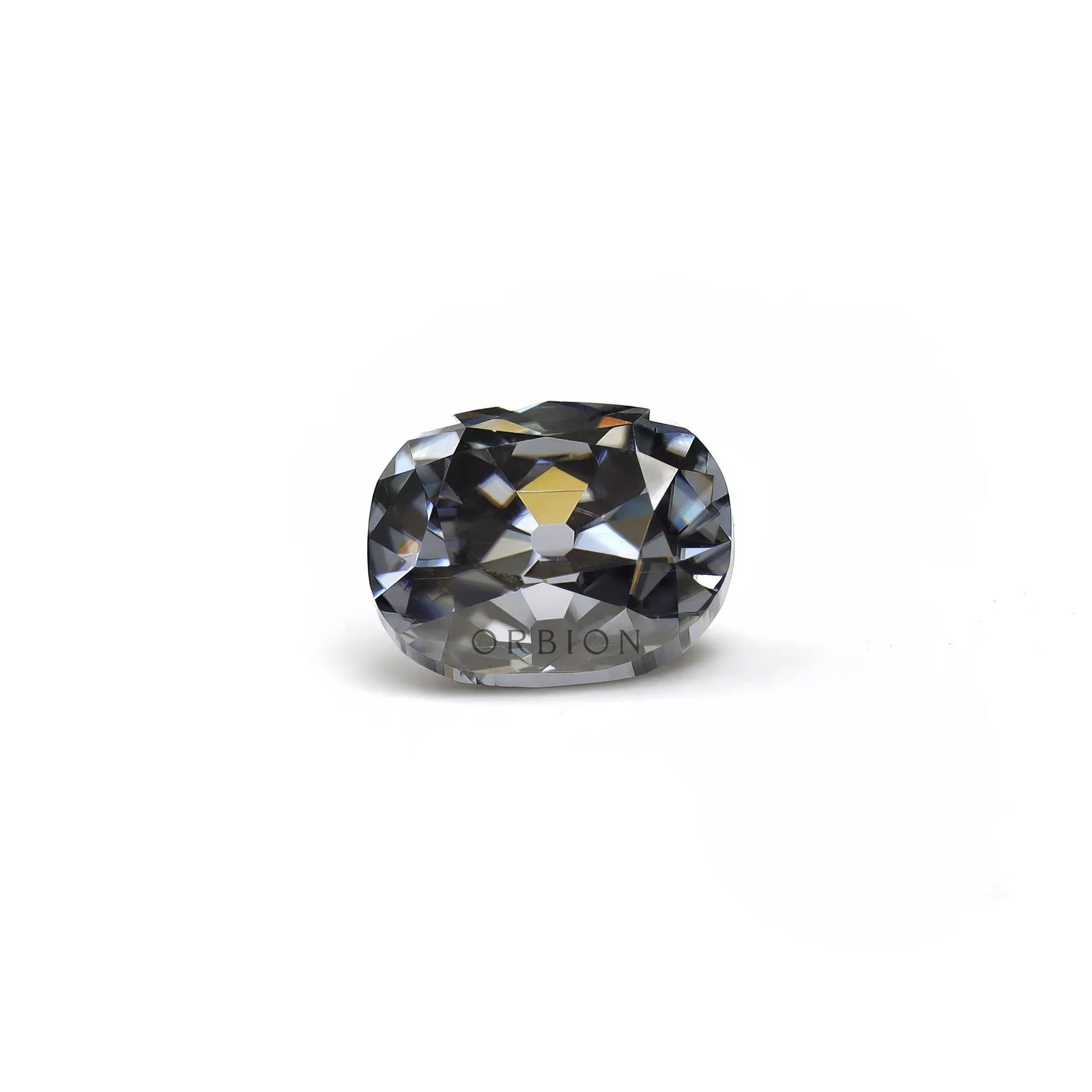 1.20 ct Loose dark grey moissanite with elongated cushion vintage cut