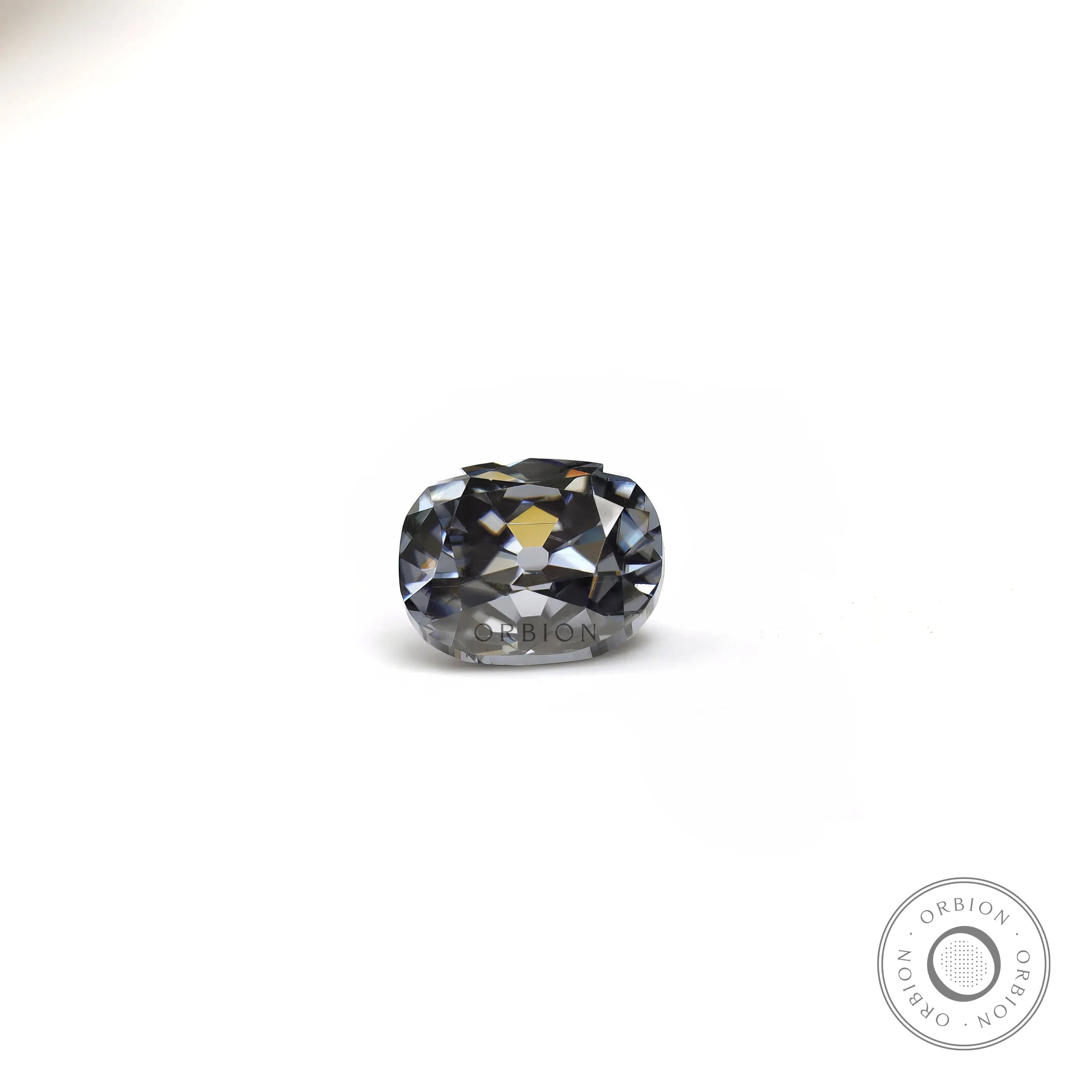 1.20 ct Loose dark grey moissanite with elongated cushion vintage cut