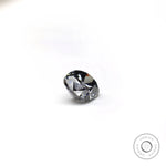 Bold dark grey moissanite elongated cushion 1.20 ct antique style stone