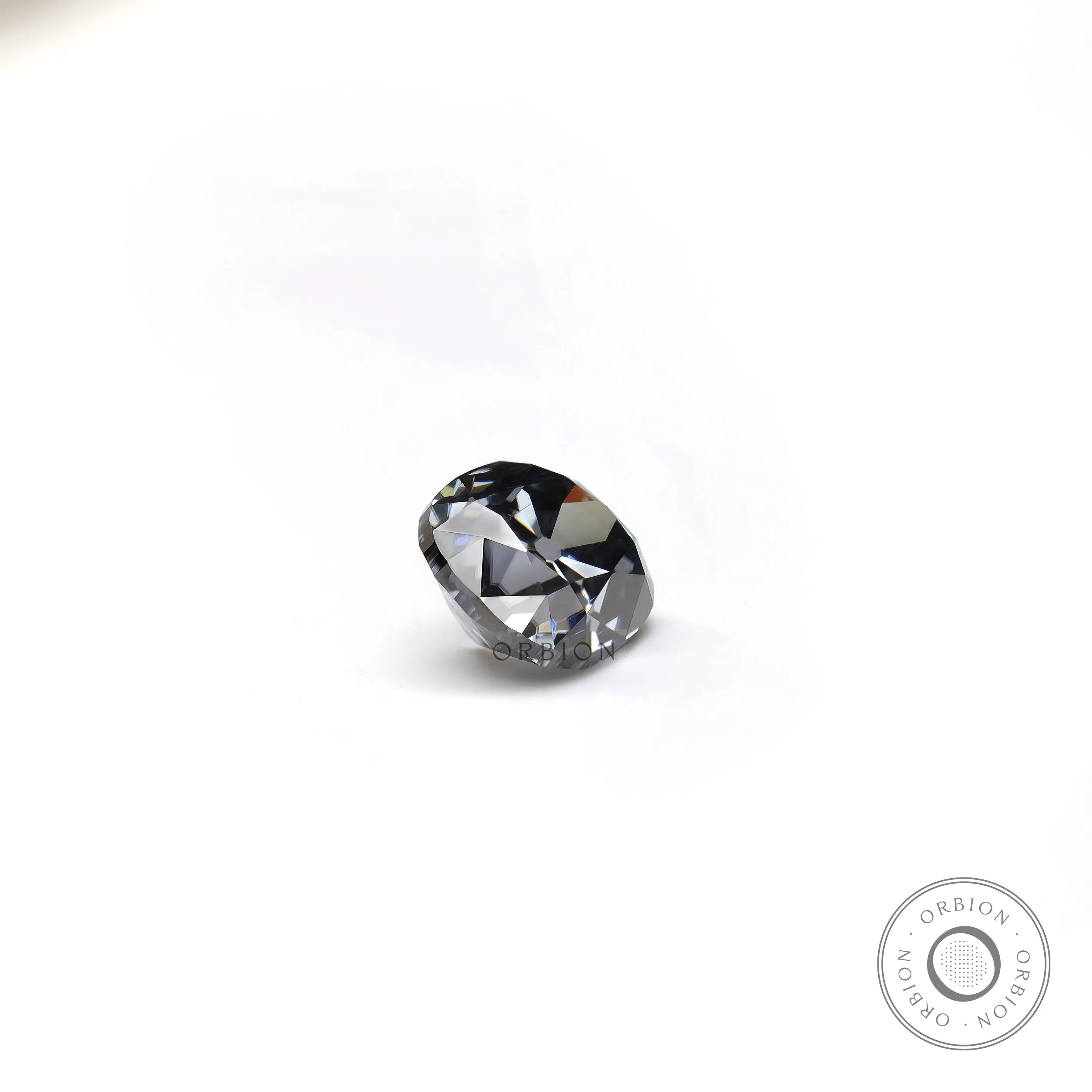 Bold dark grey moissanite elongated cushion 1.20 ct antique style stone