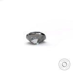 1.20 ct Elongated cushion moissanite with smoky grey color old mine cut