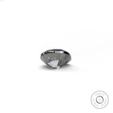 1.20 ct Elongated cushion moissanite with smoky grey color old mine cut