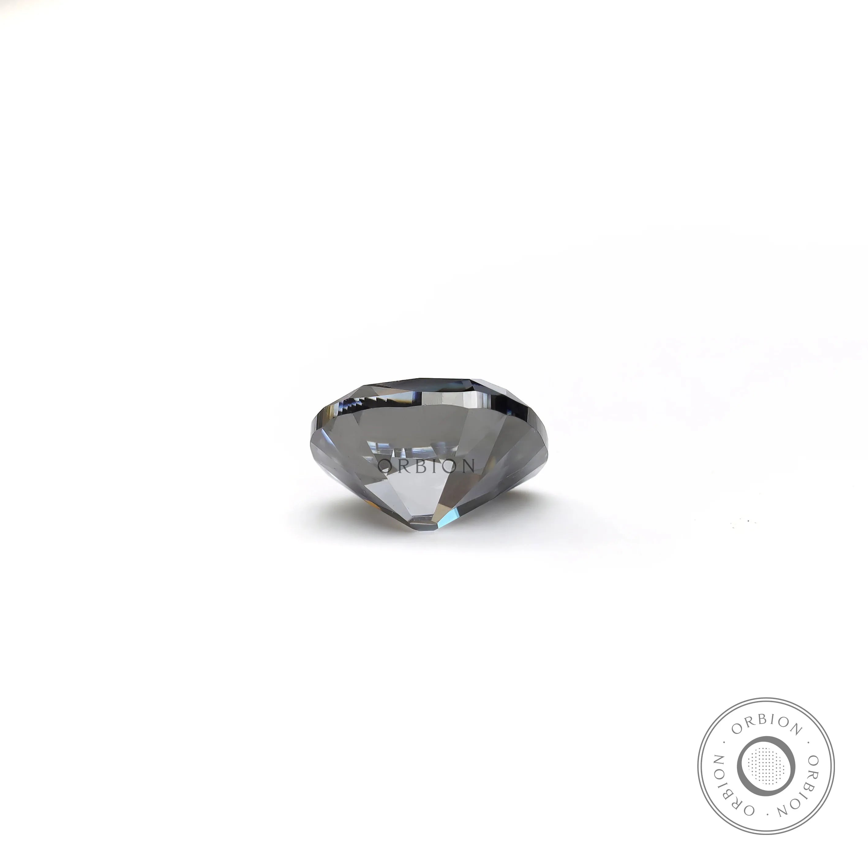 1.20 ct Elongated cushion moissanite with smoky grey color old mine cut