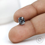Unique grey moissanite elongated cushion 1.20 ct loose gemstone