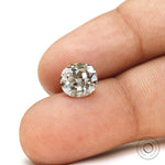 Unique off white moissanite stone elongated cushion antique cut
