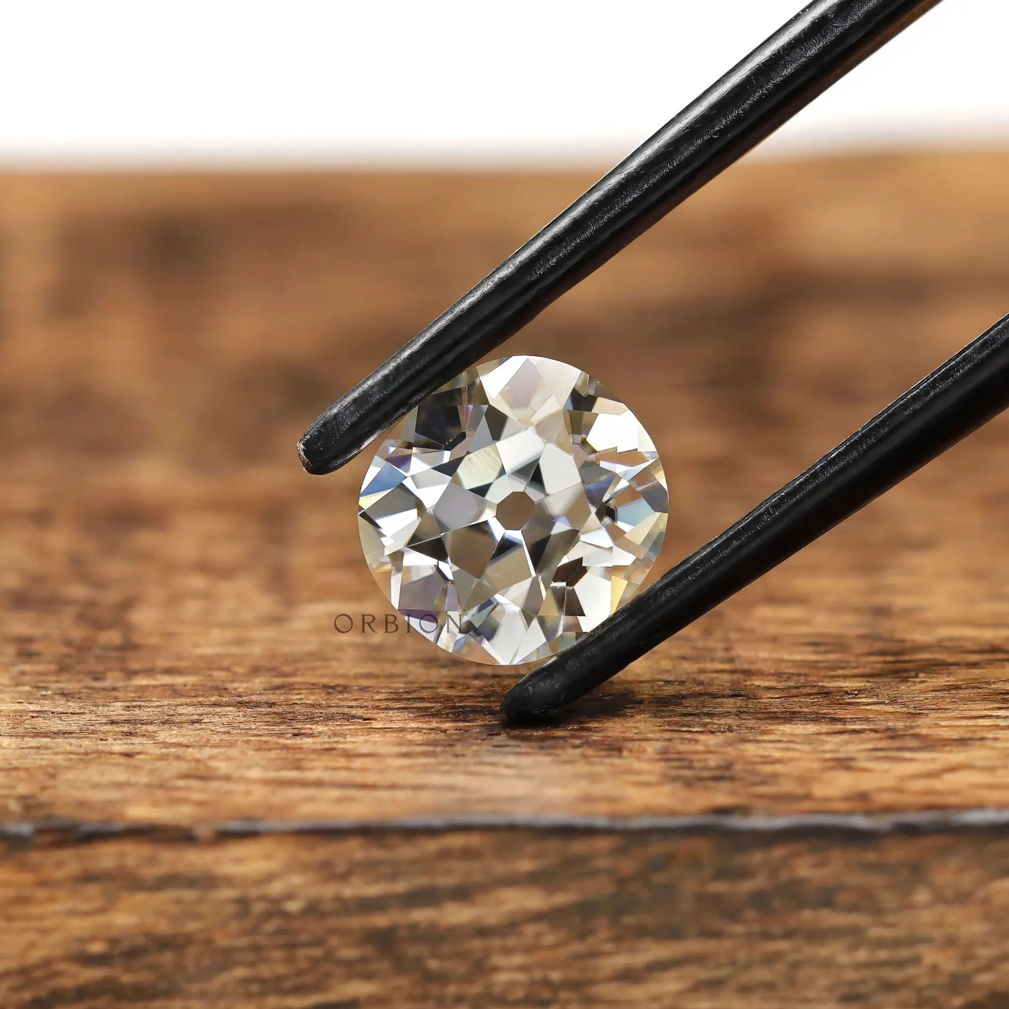 Old mine cut moissanite elongated cushion