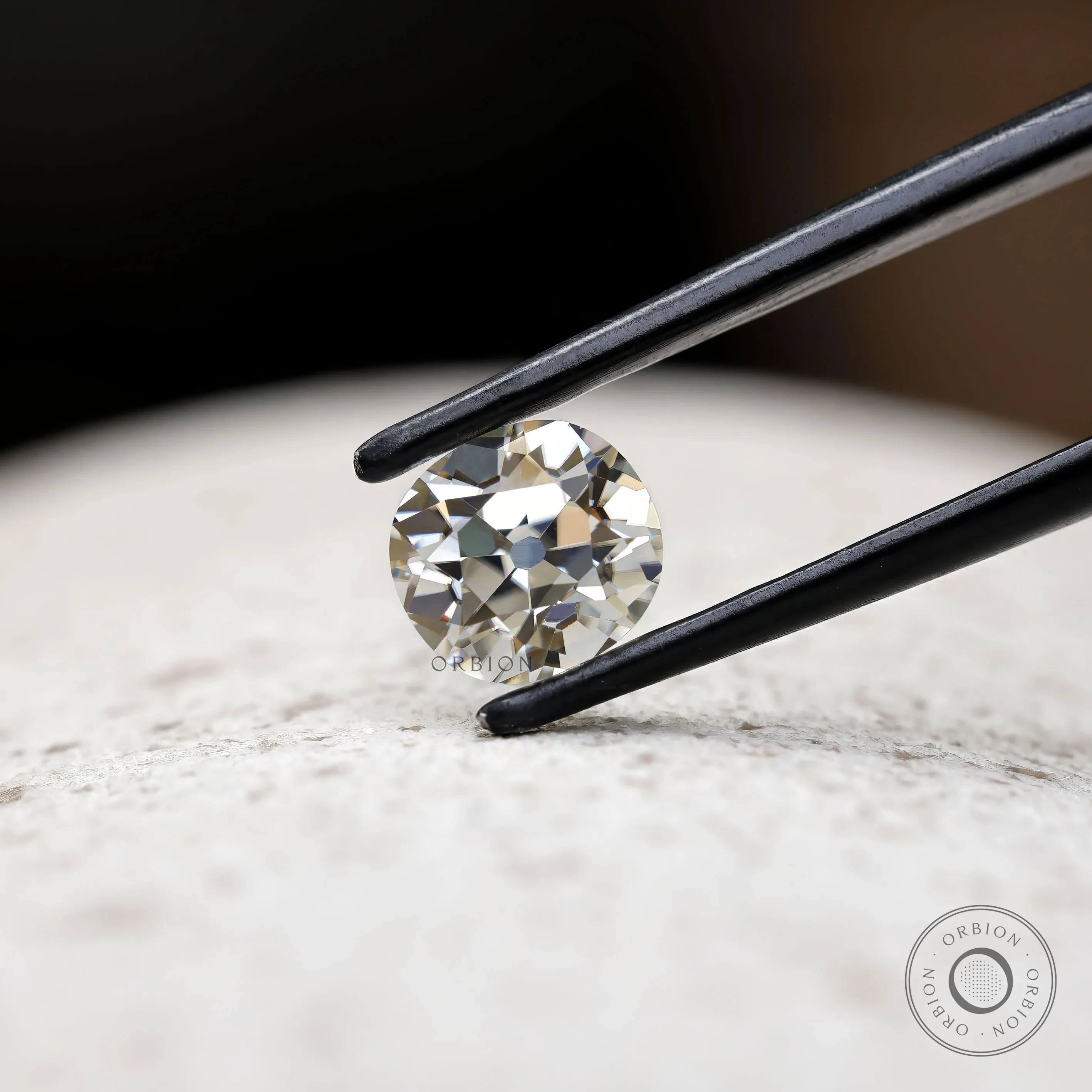 2.40 ct antique style elongated cushion  moissanite 