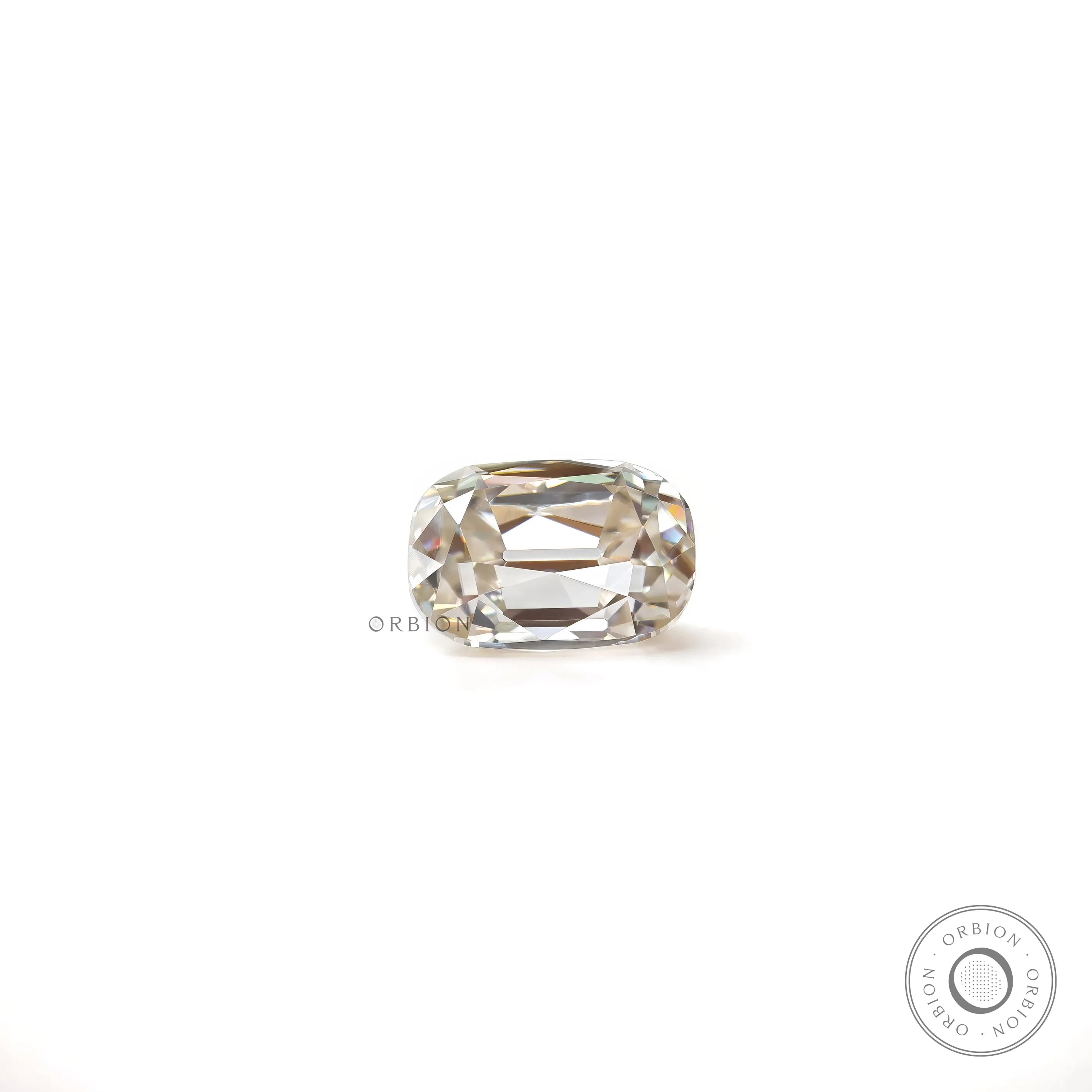Side View of Moissanite Elongated Cushion Stone 2.30 CT Approx GHI Color