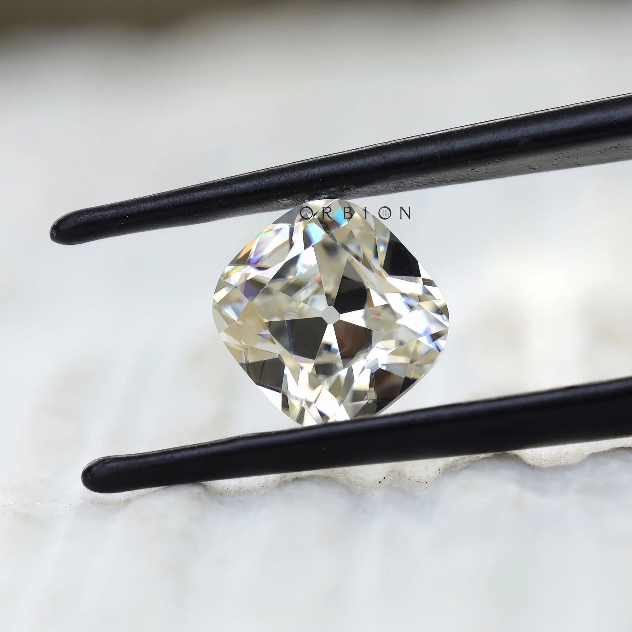 3 CT off white old mine cut cushion moissanite for custom jewelry