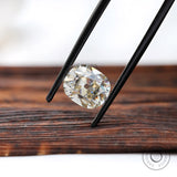 Elongated cushion moissanite old mine cut 