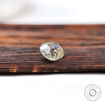Classic antique cut moissanite elongated cushion in off white shade
