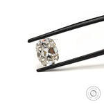 2.6 CT Off white elongated cushion moissanite with old mine cut, loose gemstone