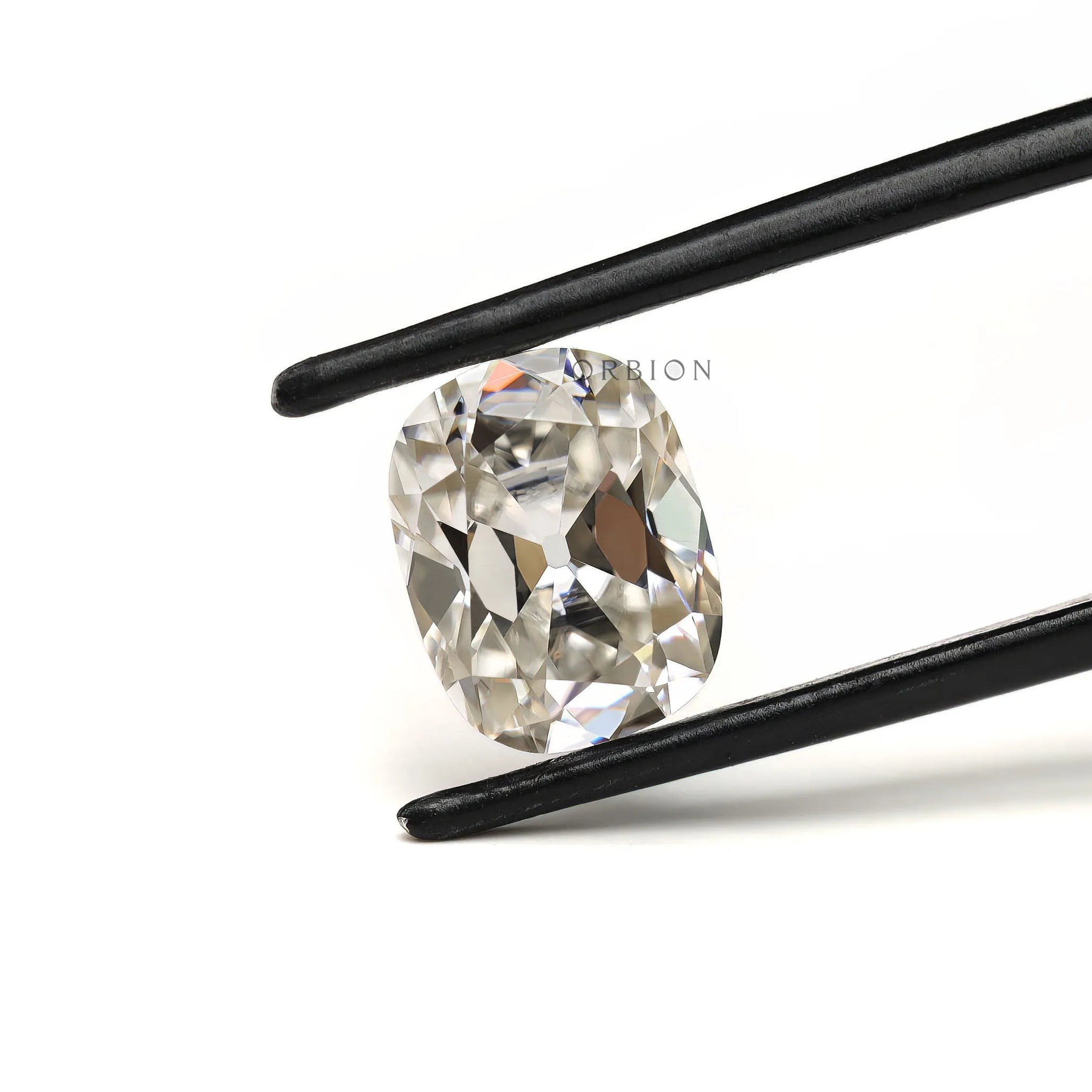 2.6 CT Off white elongated cushion moissanite with old mine cut, loose gemstone