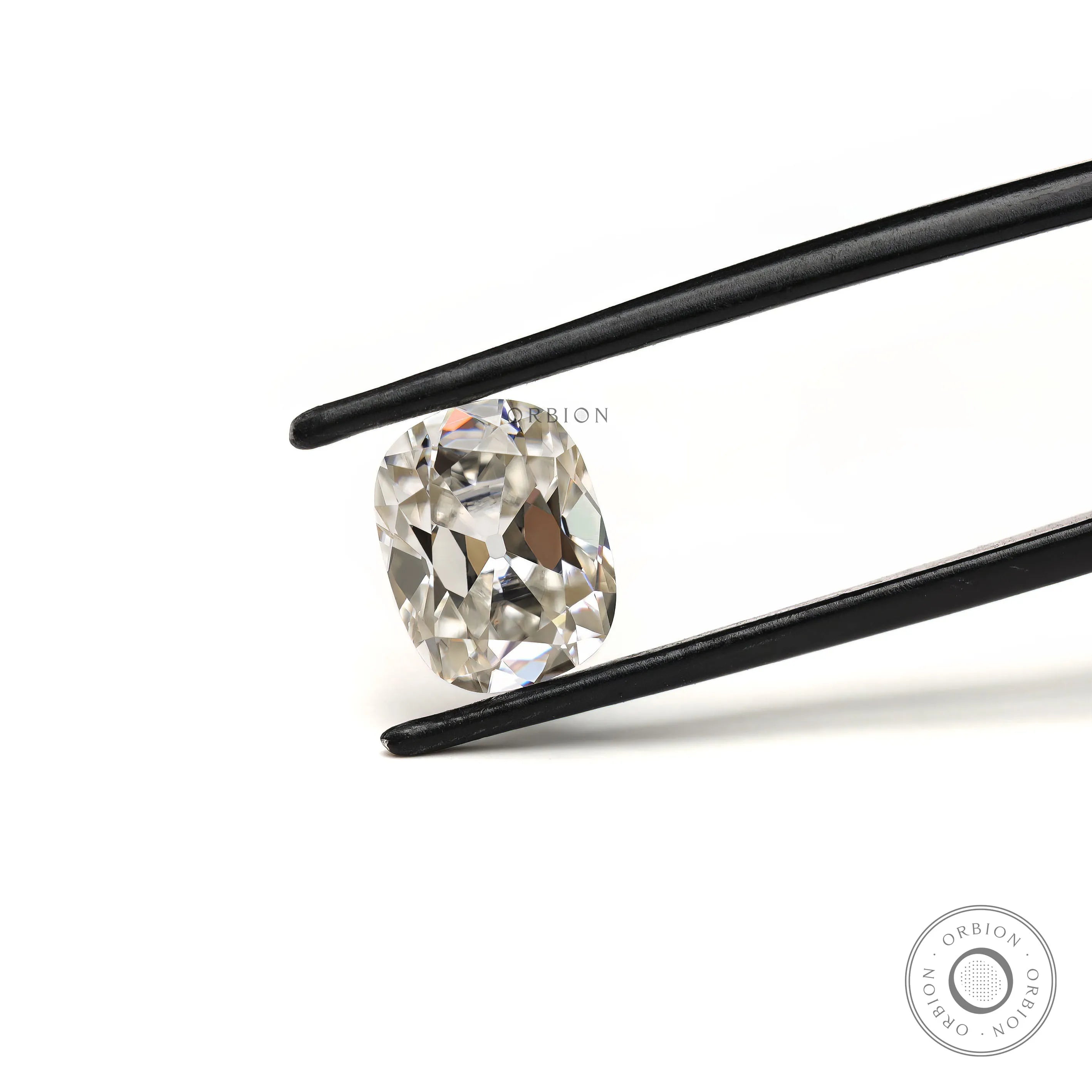 2.6 CT Off white elongated cushion moissanite with old mine cut, loose gemstone