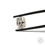 Vintage style 2.6 CT off white moissanite elongated cushion shape old mine cut