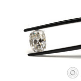 Vintage style 2.6 CT off white moissanite elongated cushion shape old mine cut