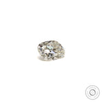 2.6 CT Off white moissanite stone elongated cushion old mine cut with brilliance