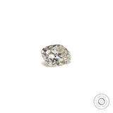 2.6 CT Off white moissanite stone elongated cushion old mine cut with brilliance