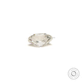 Elongated cushion off white moissanite 2.6 CT old mine cut loose gem