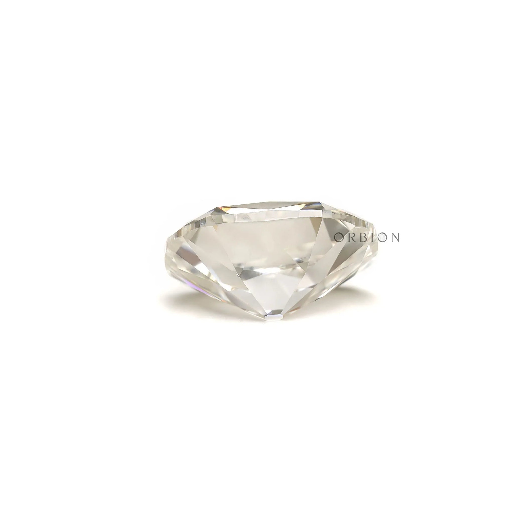 Elongated cushion off white moissanite 2.6 CT old mine cut loose gem