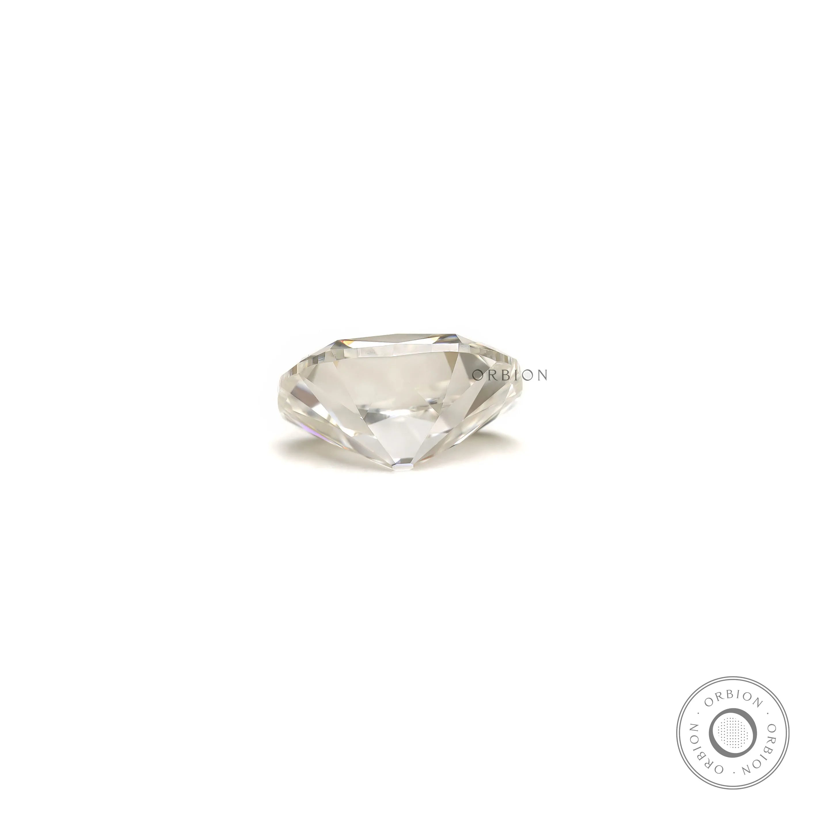 Elongated cushion off white moissanite 2.6 CT old mine cut loose gem