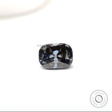Statement size dark grey moissanite elongated cushion loose stone