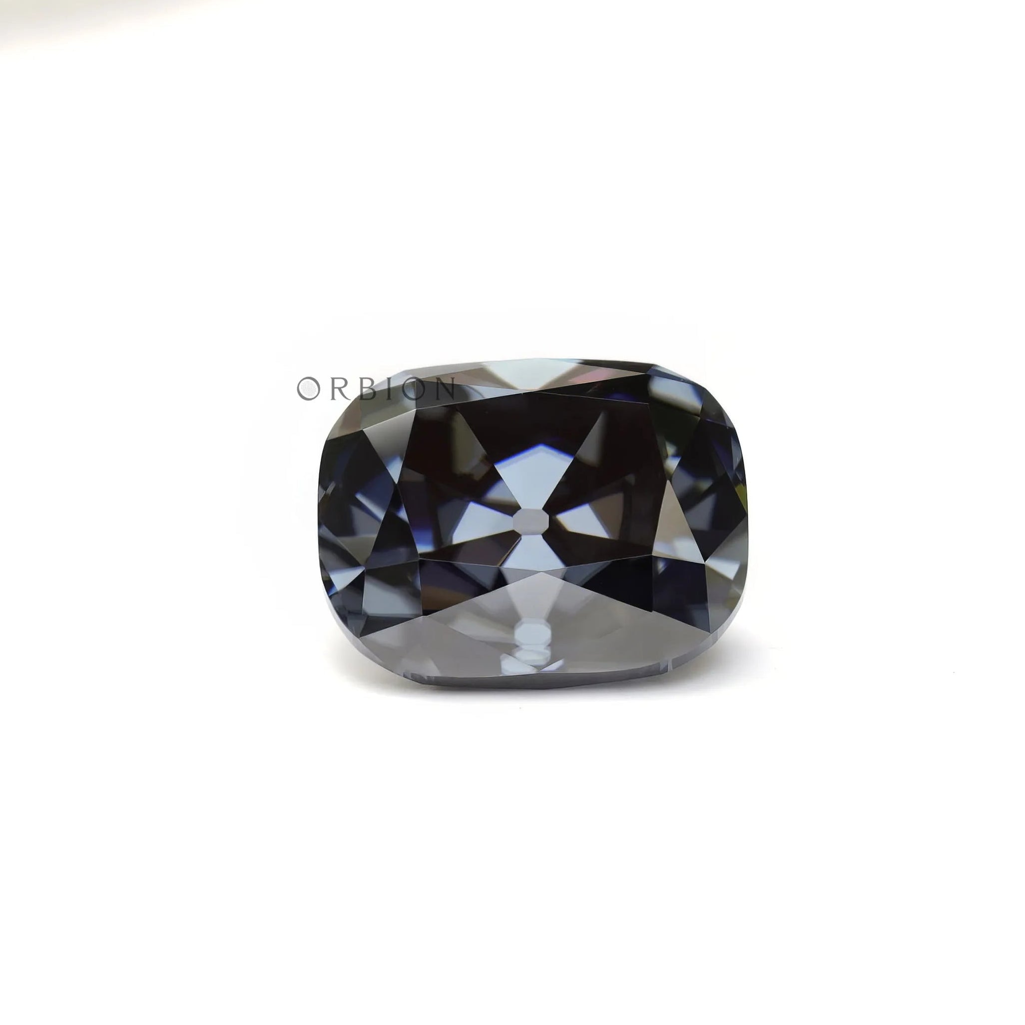 Statement size dark grey moissanite elongated cushion loose stone