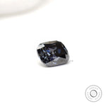 8 ct Antique cut moissanite in elongated cushion with charcoal tone