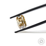 Light champagne moissanite elongated cushion loose stone