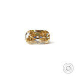 Old Mine Cut elongated cushion moissanite warm tone