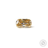 Old Mine Cut elongated cushion moissanite warm tone