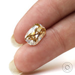 Loose champagne moissanite elongated cushion top view