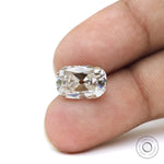 Off white elongated cushion omc moissanite 4 carat
