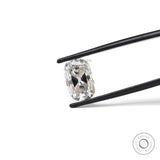 4 ct Loose off white moissanite with elongated cushion old mine cut
