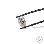Elegant off white moissanite elongated cushion 4 ct antique style stone