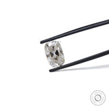 Elegant off white moissanite elongated cushion 4 ct antique style stone